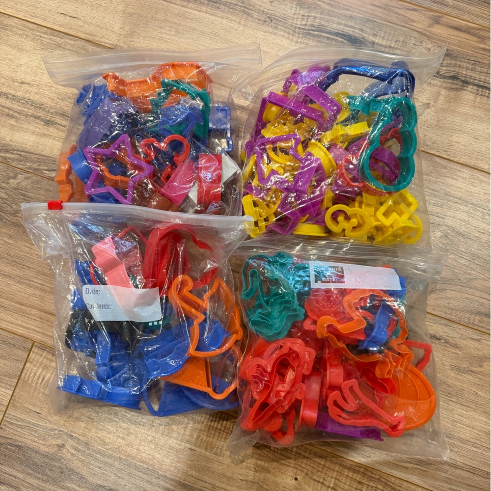 100+ Colorful Assorted Cookie Cutter Set - Letters, Numbers, Holiday, etc.